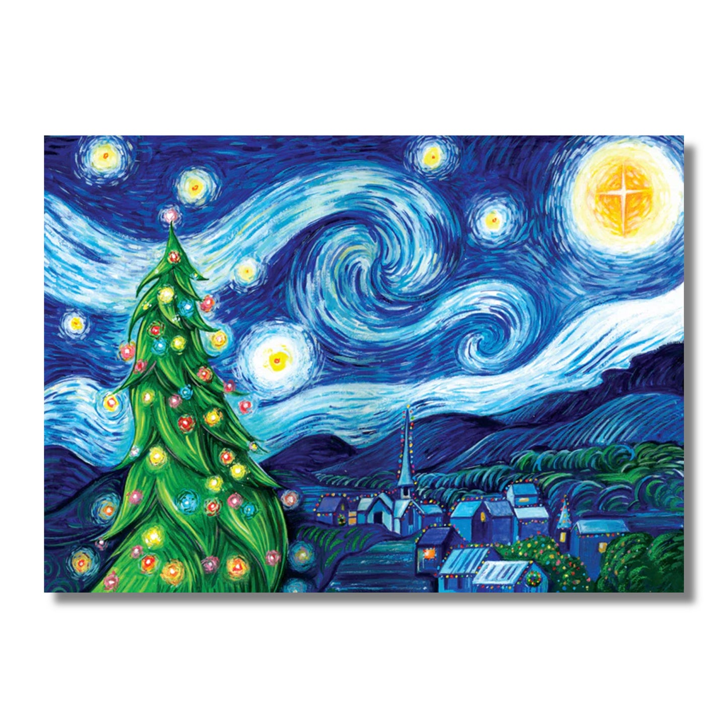 Silent Night, Starry Night Holiday Cards