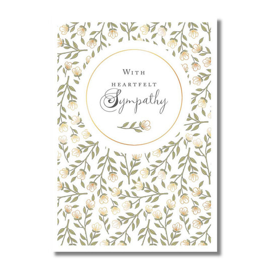 Sympathy Card — Petite White Flowers