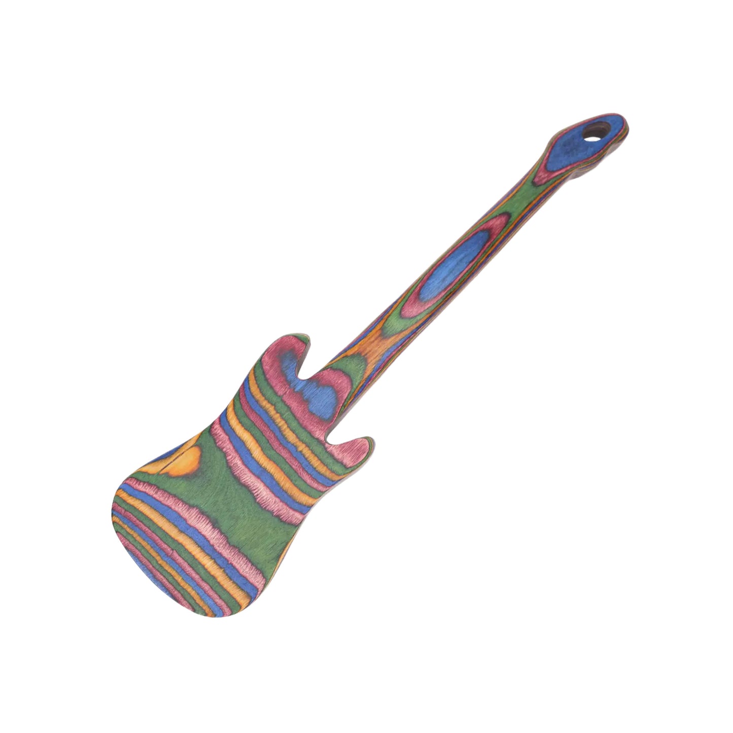 Guitar Pakka Wood Spatula, Rainbow