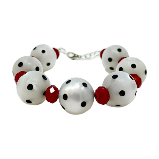 Beadsong Jewelry Vintage Polka Dot Beads Bracelet