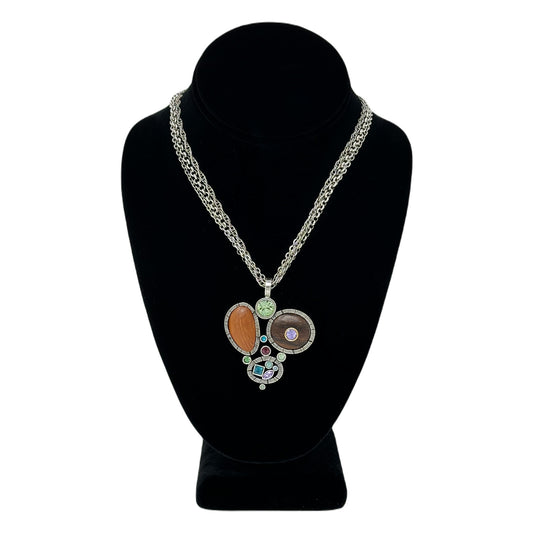 Patricia Locke Bongo Beat Necklace in Silver Water Lily
