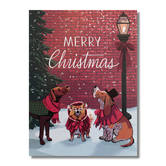 Caroling Dogs Christmas Cards