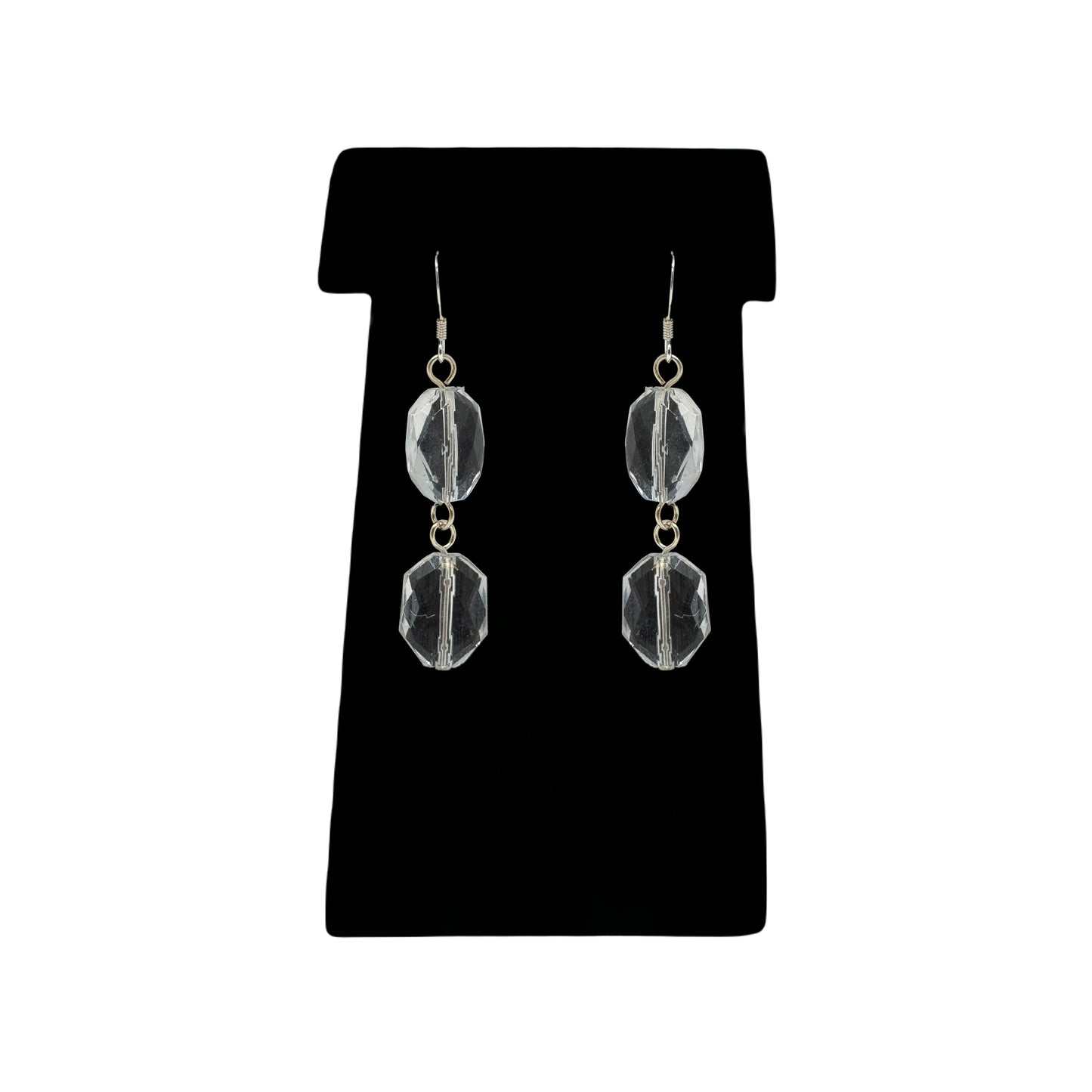 Beadsong Jewelry Chandelier Double Drop Earrings, Silver