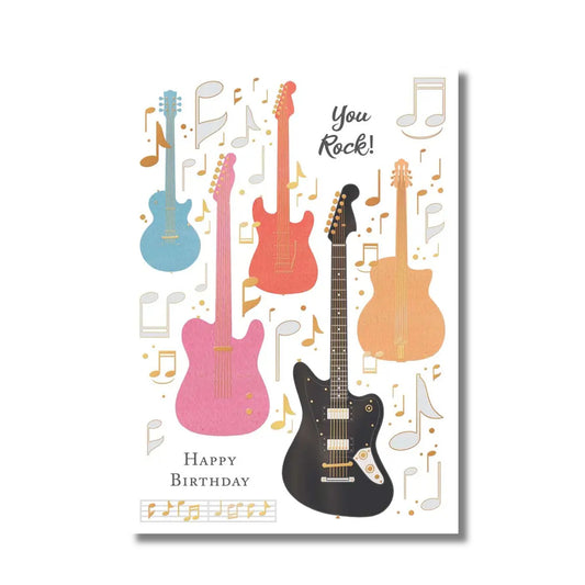 Birthday Card — Colorful Guitars