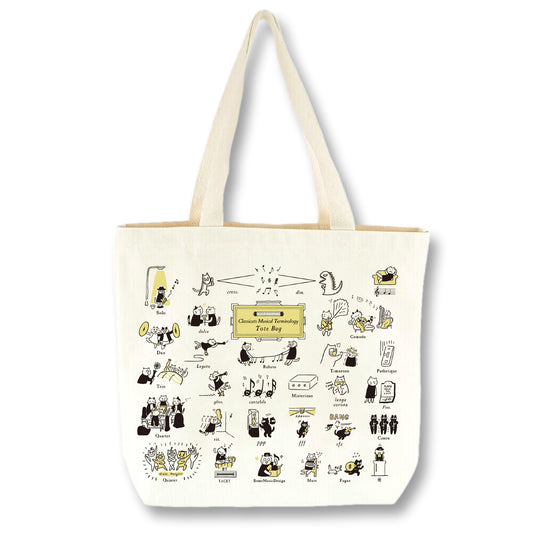 Musical Terminology Cats Tote Bag