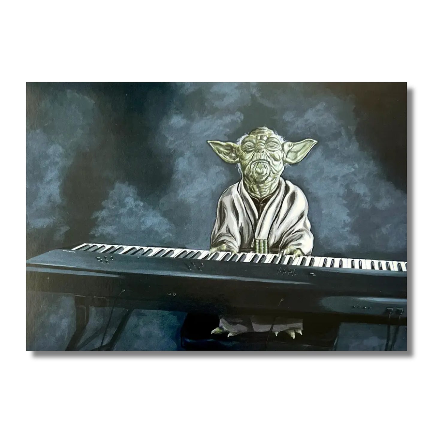 Blank Card — Yoda Playing the Keyboard