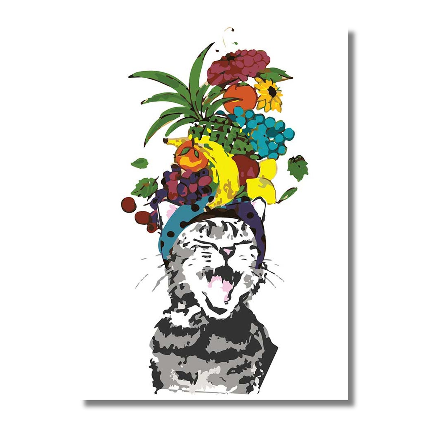 Blank Card — Carmen Miranda Cat