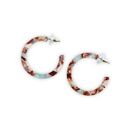 Spiffy & Splendid Camy Hoops in Seafoam & Rust