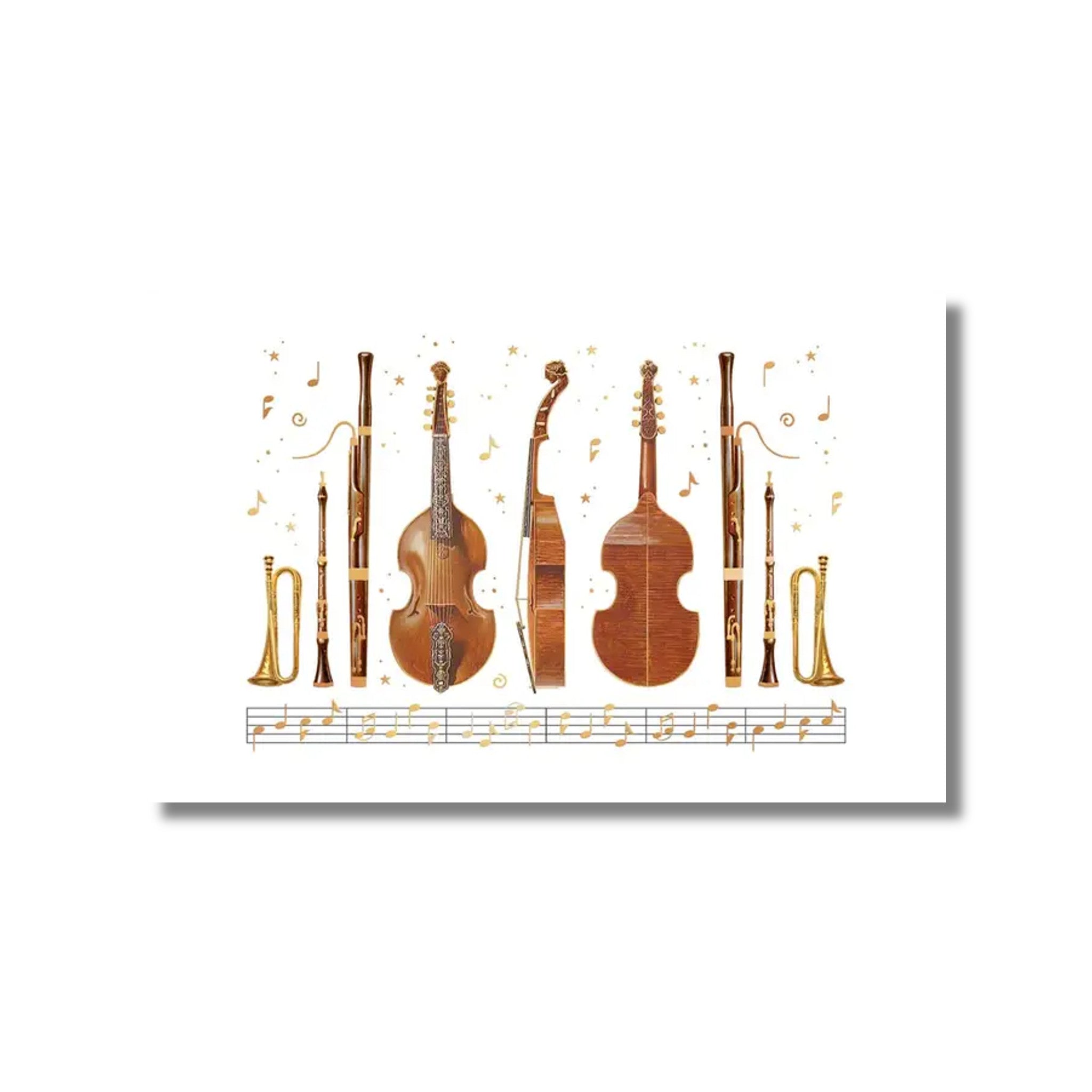 Blank Card — Musical Instruments, Petite – The Symphony Store