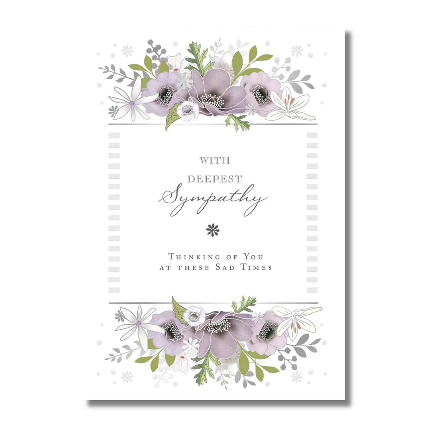 Sympathy Card — Light Purple Flowers
