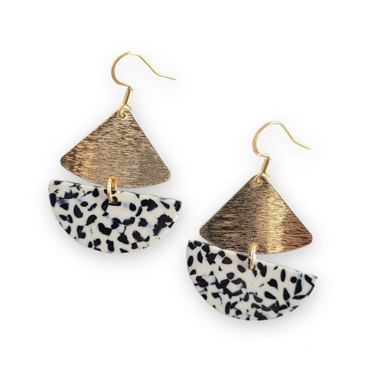 Spiffy & Splendid Ava Earrings in Black Dot