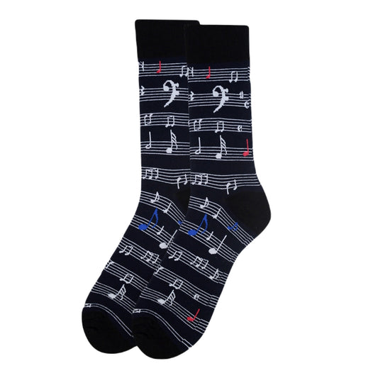 Sheet Music with Colorful Notes Men’s Socks
