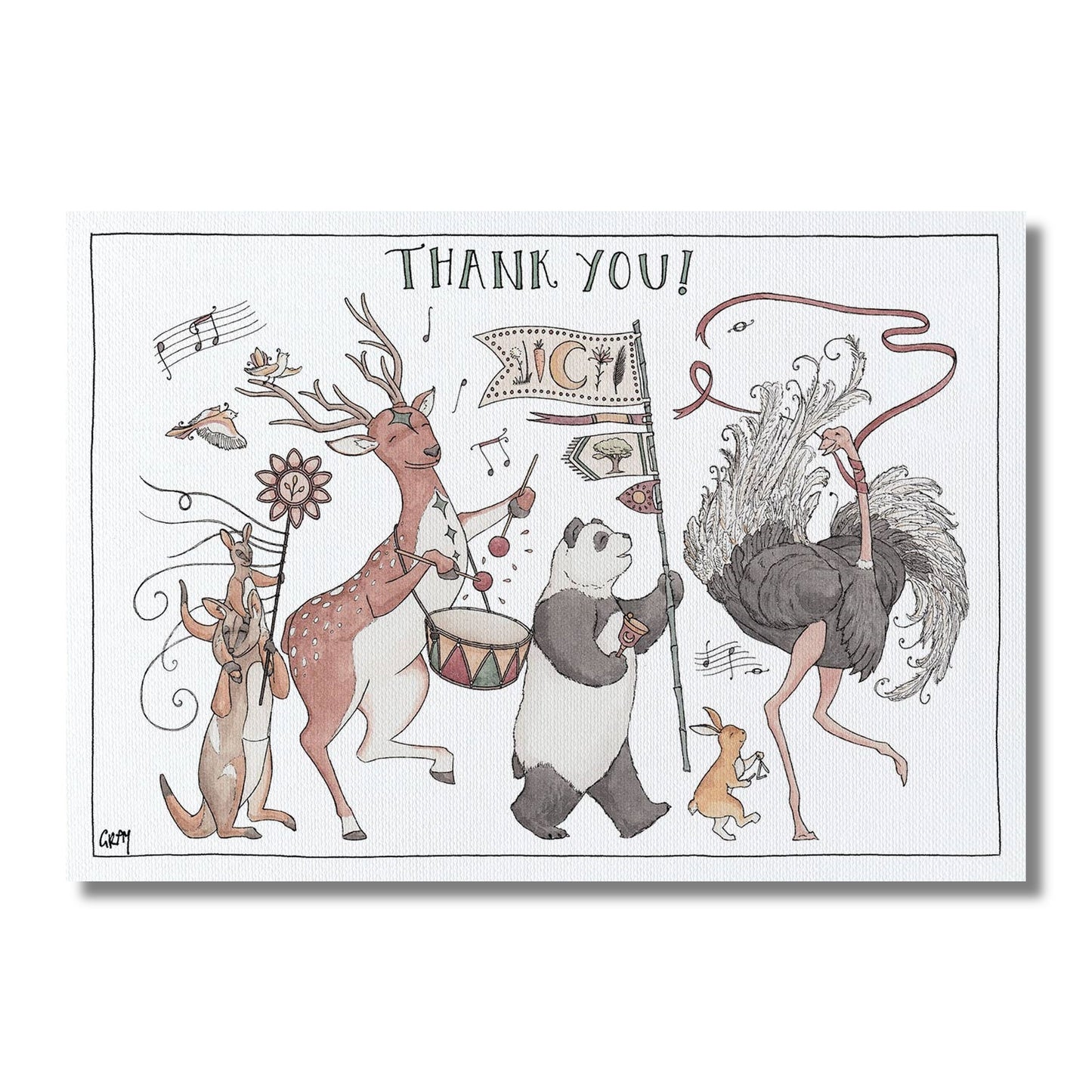 Thank You Card — Celebrating Animals