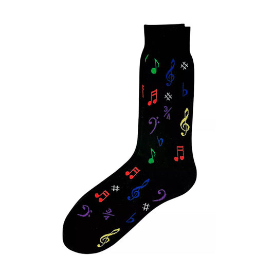 Music Notes Men’s Socks, Multicolor