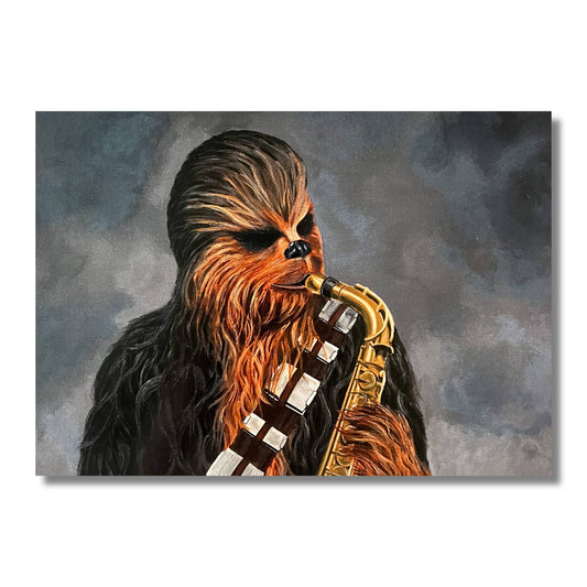 Blank Card — Chewbacca Playing the Saxophone