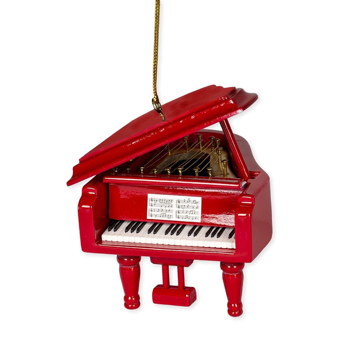 Grand Piano Ornament, Red