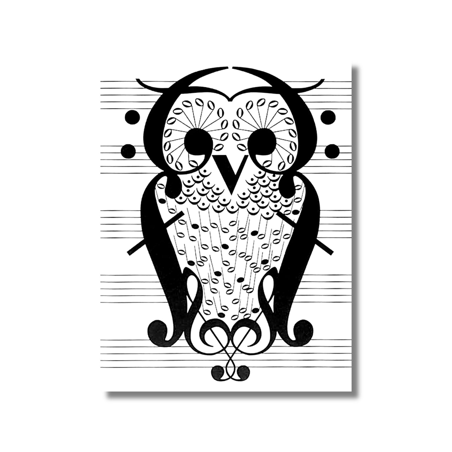 Blank Card — Musical Owl