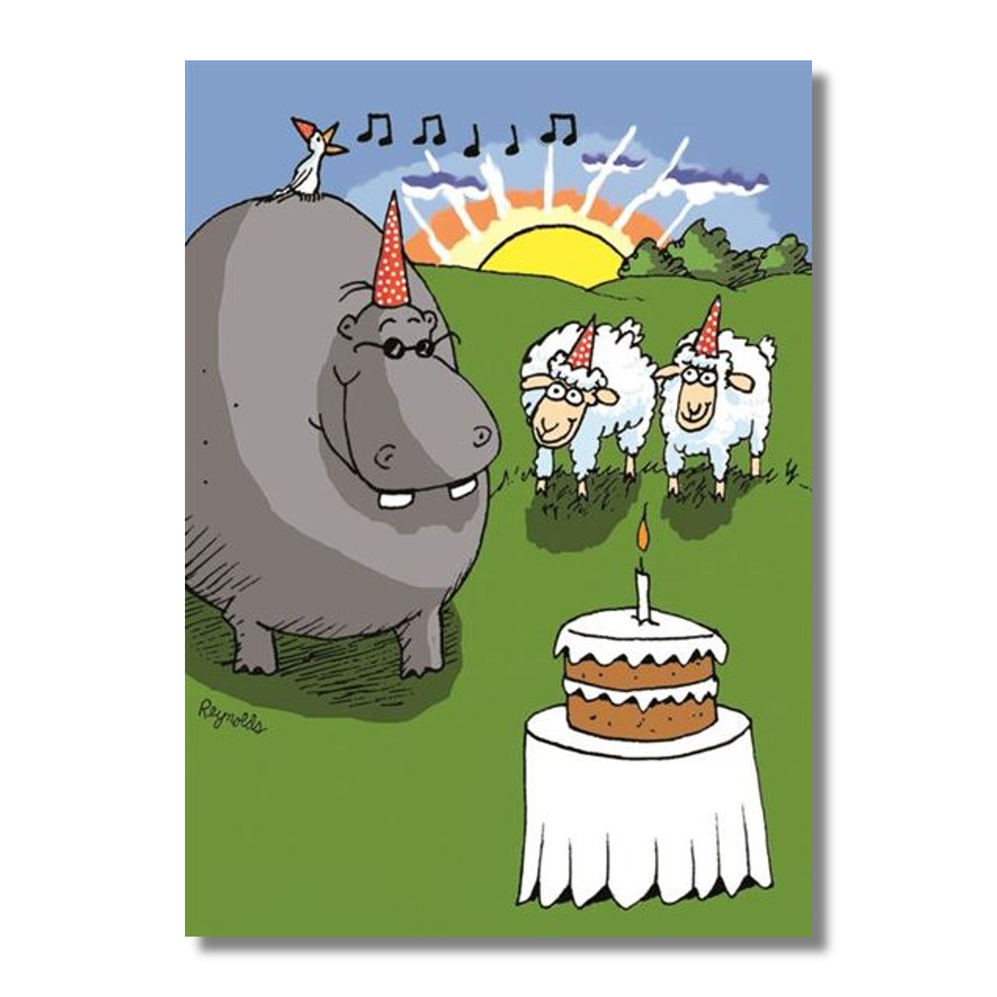 Birthday Card — Hippo Bird-Day Two Ewe – The Symphony Store