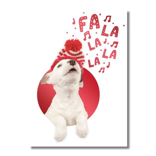 Christmas Card — Caroling Puppy