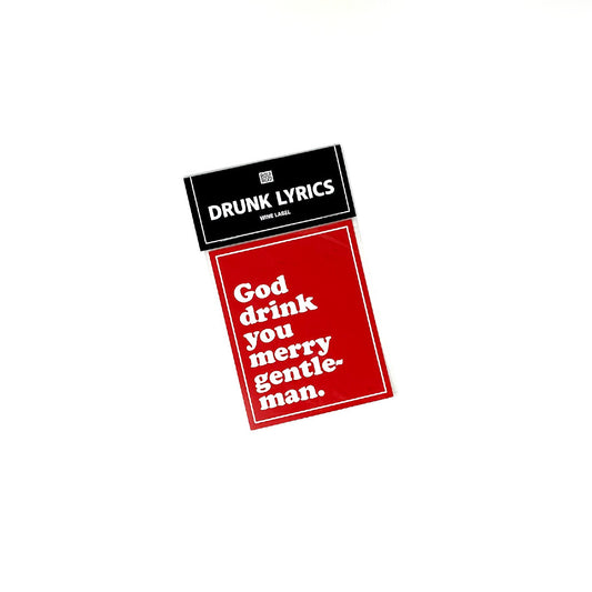 God Drink You Merry Gentleman Wine Label