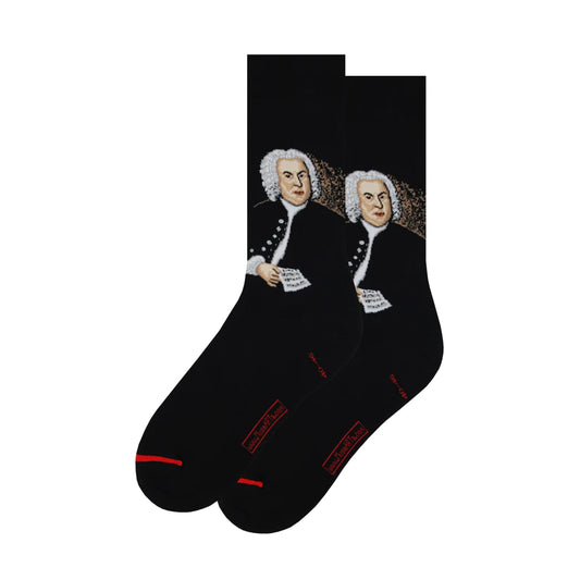 Bach Portrait Women’s Socks, Black