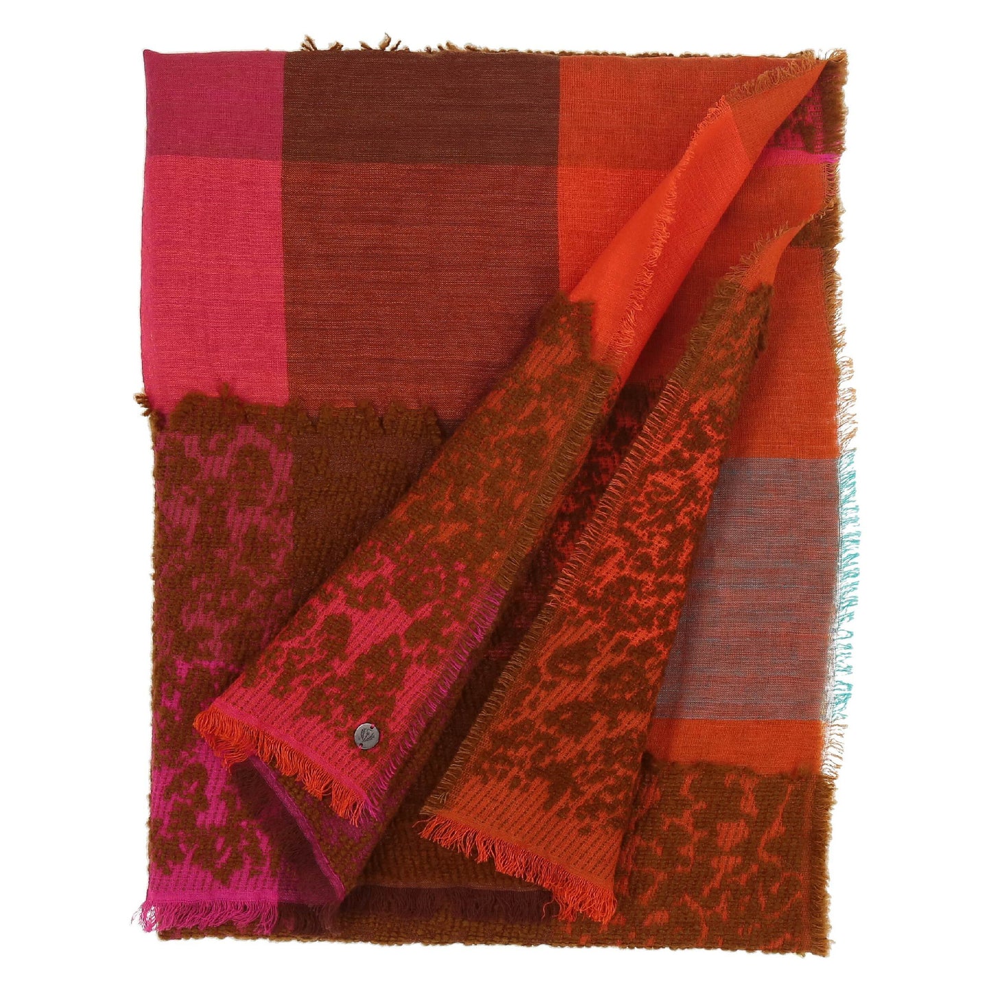 Textured Color Block Wrap, Diva Pink