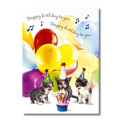 Birthday Card — Celebrating Kittens