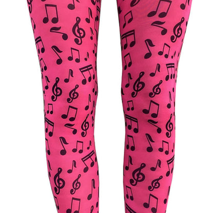 Music Notes Footless Tights