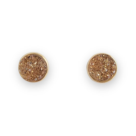 Spiffy & Splendid Geode Druzy Studs in Honey