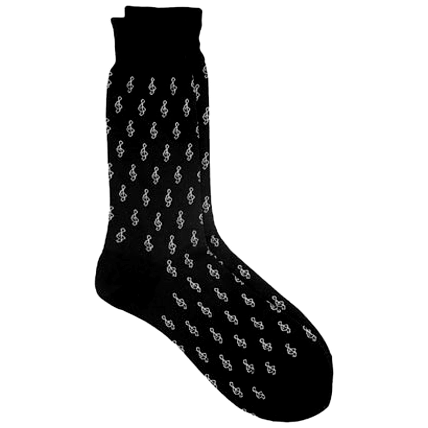 Treble Clefs Men's Socks, Black