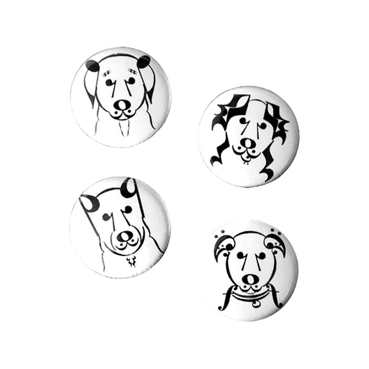 Music Notes Dogs Magnet Set