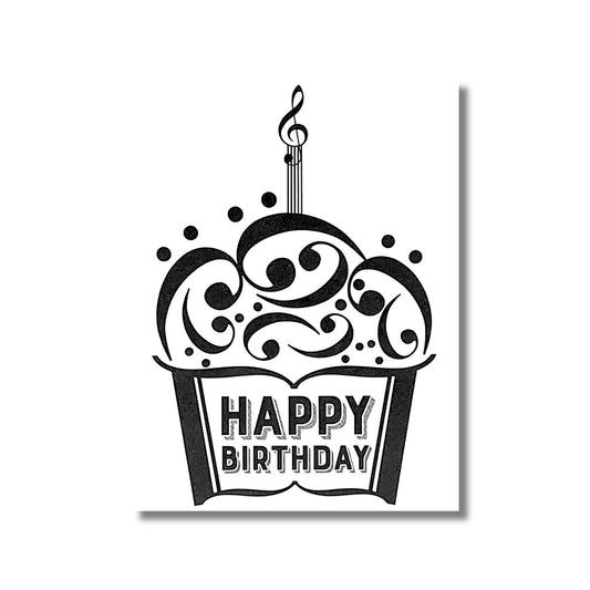 Birthday Card — Musical Cupcake