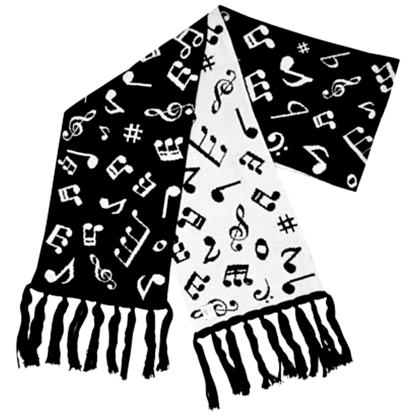 Music Notes Knit Scarf