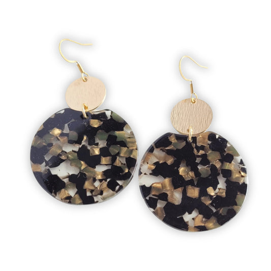 Spiffy & Splendid Zoey Earrings in Black & Bronze