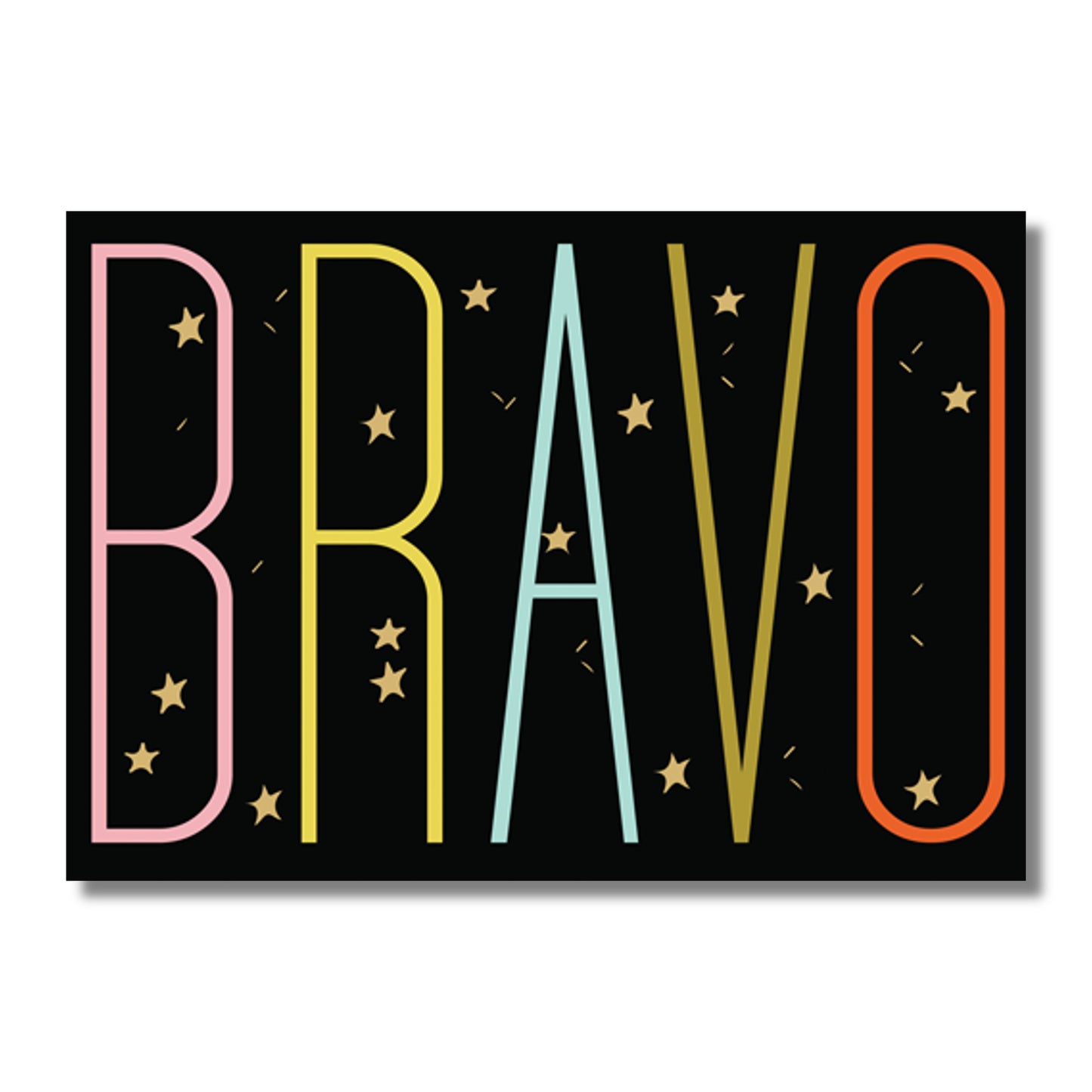Congratulations Card — Bravo, Gold Foil