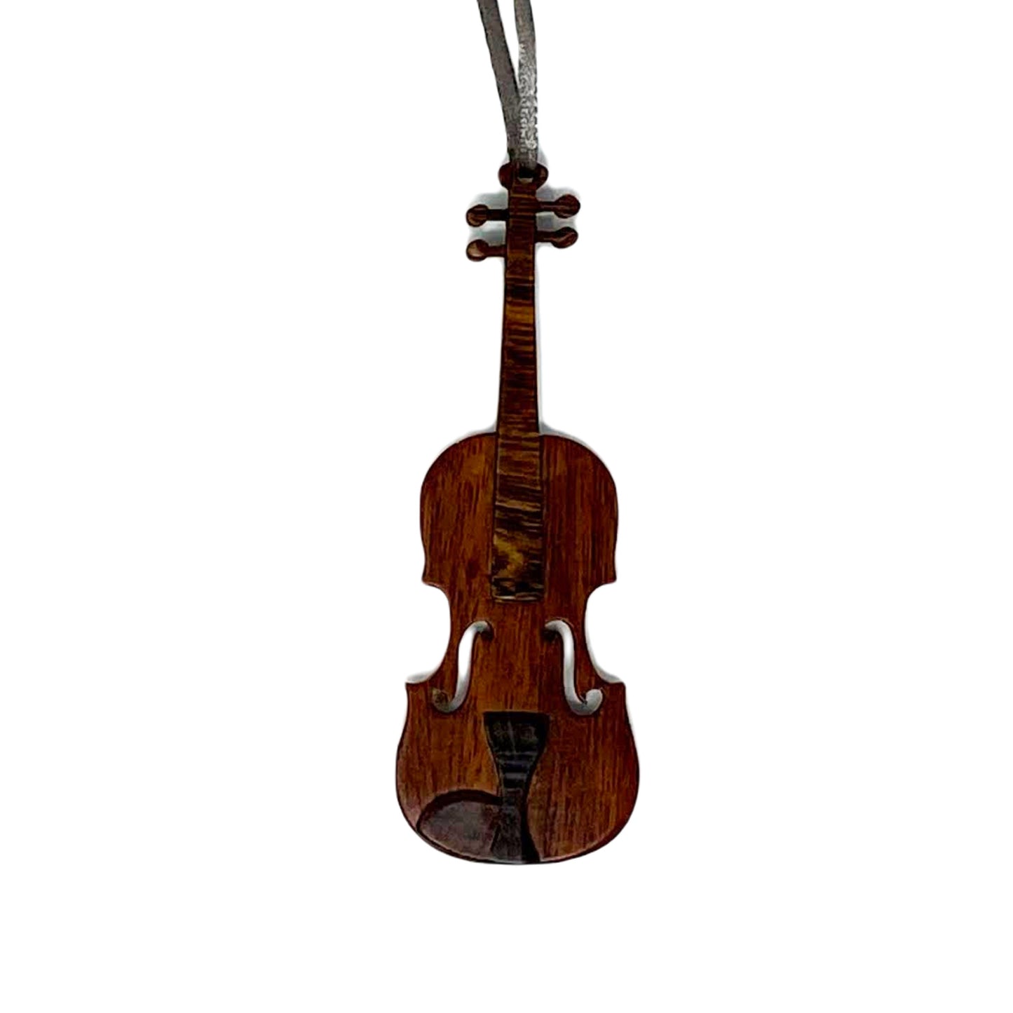 Violin Ornament, Wood Intarsia