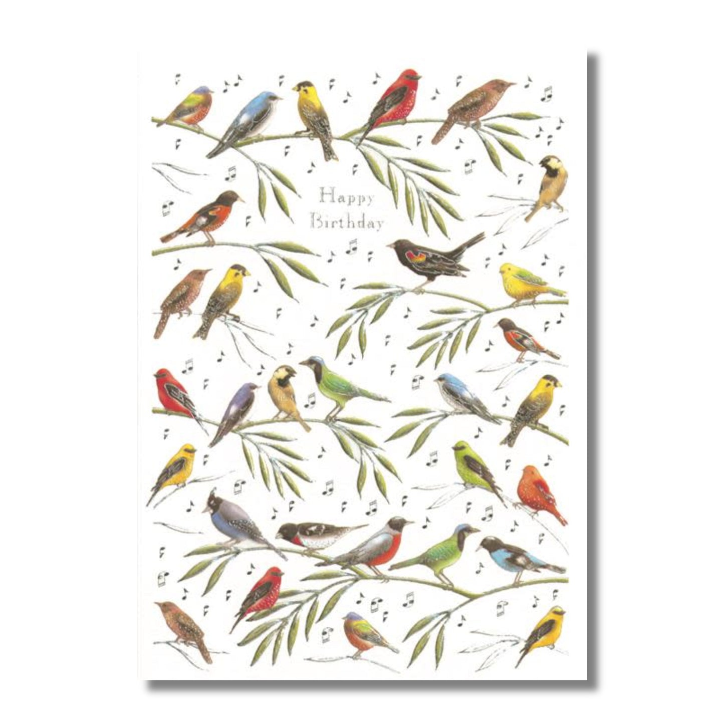 Birthday Card — Songbirds on Branches