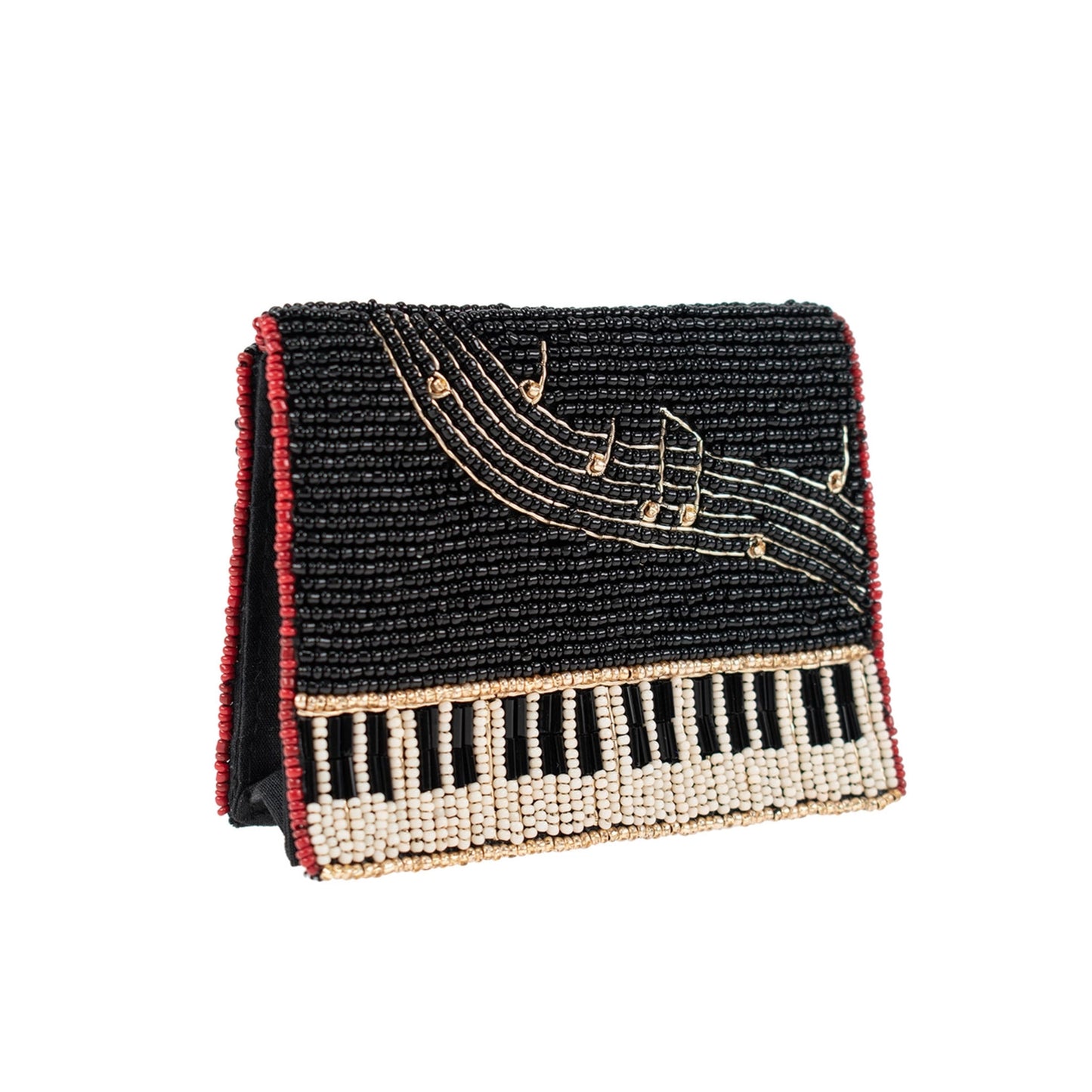 Piano Keys Beaded Wallet