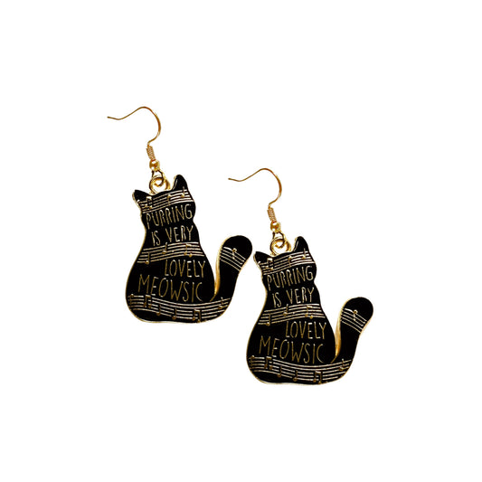 Purring is Very Lovely Meowsic Earrings