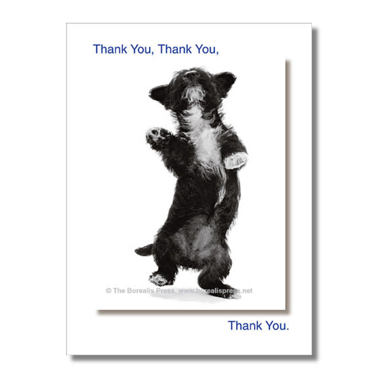 Thank You Card — Thank You, Thank You . . . with Dancing Dog