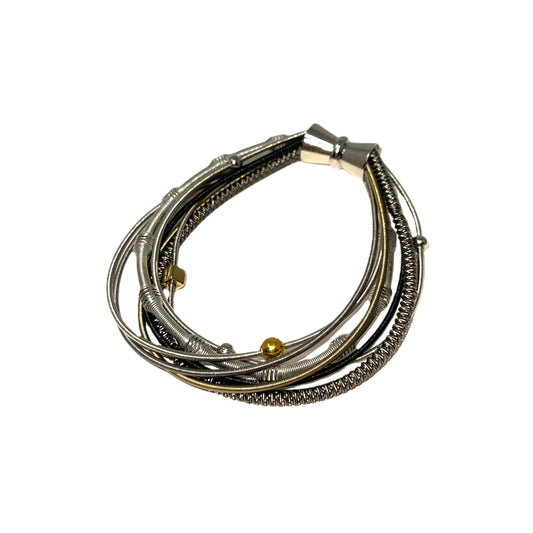 Piano Wire Bracelet with Textured Strands