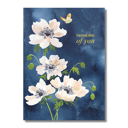 Sympathy Card — Butterfly & Flowers