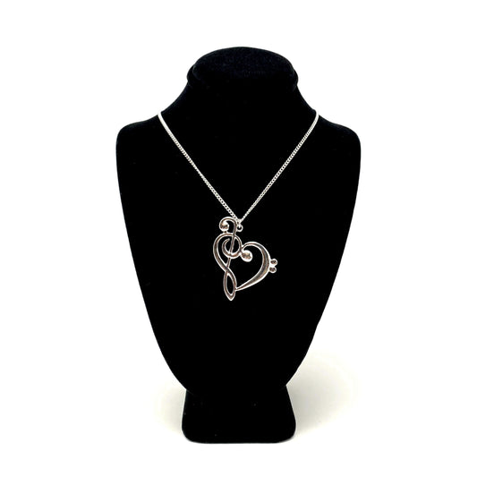 Clefs Heart Necklace