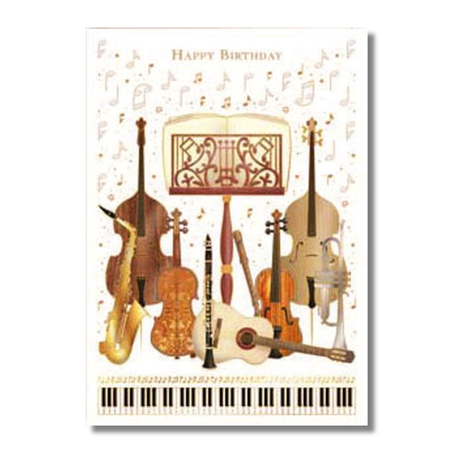 Birthday Card — Musical Instruments Setting