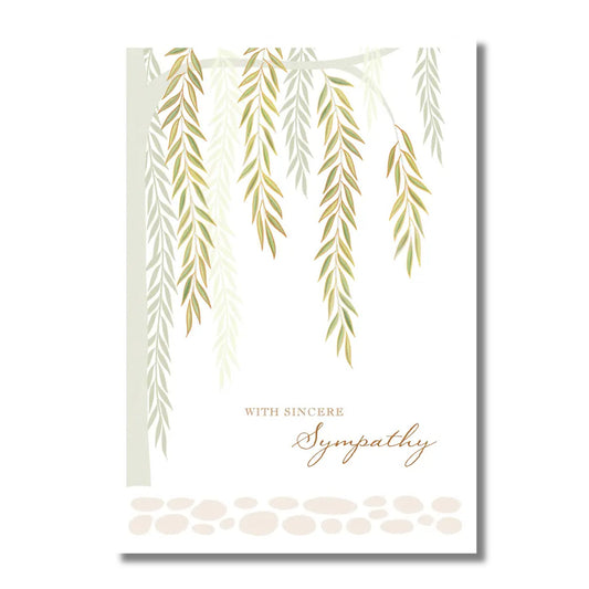 Sympathy Card — Cascading Willows