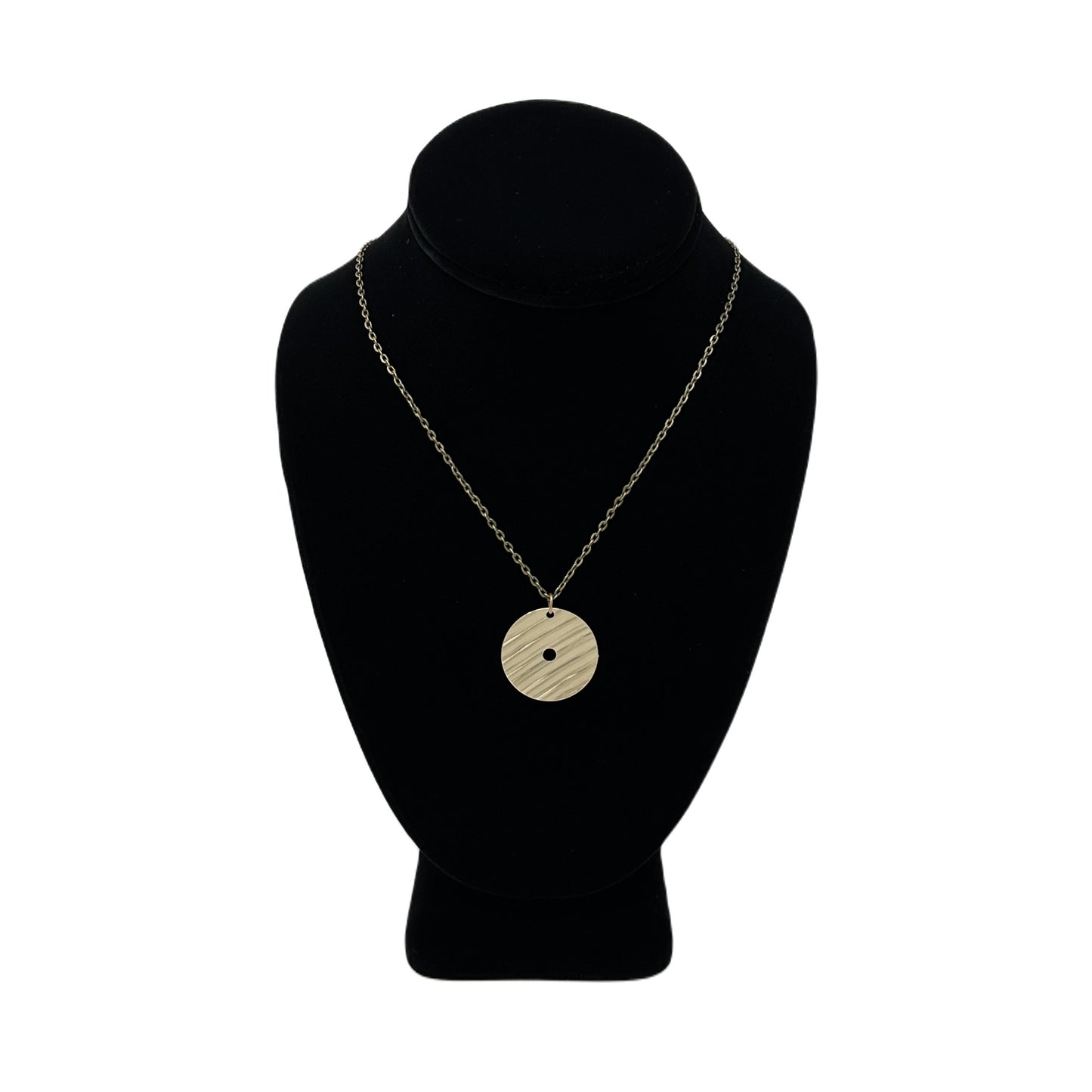 Reclaimed Cymbal Necklace, Circle