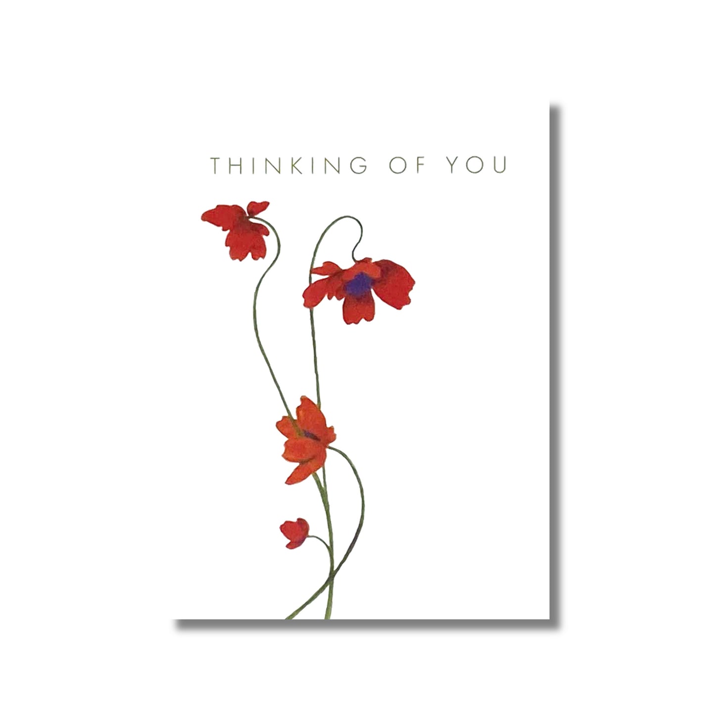Sympathy Card — Red Poppies