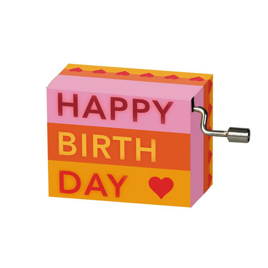 Happy Birthday Music Box, Colorful Stripes