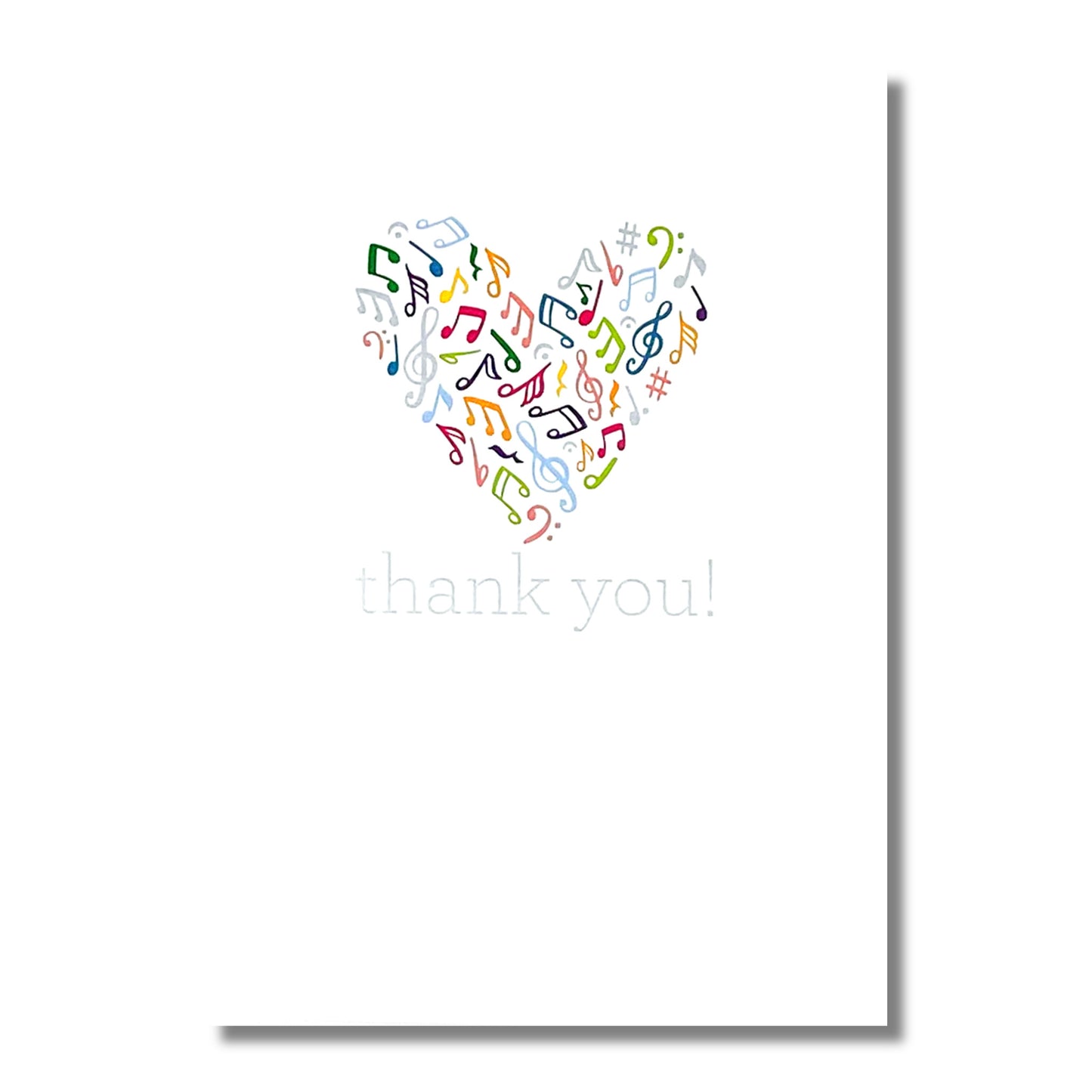 Thank You Card — Colorful Heart