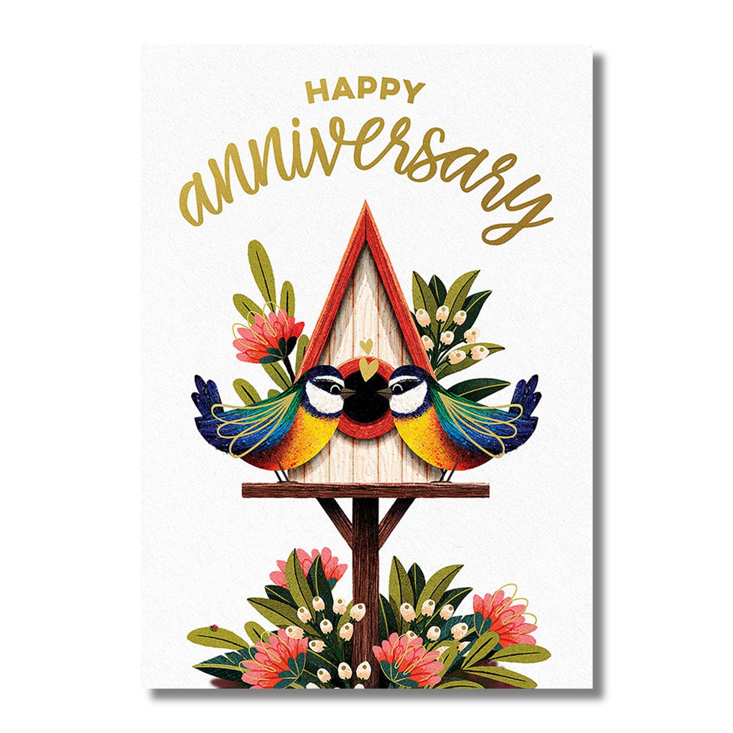 Anniversary Card — Colorful Birds